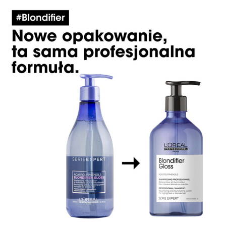 L'OREAL Blondifier Gloss szampon rozświetlający do włosów rozjaśnianych i blond 500ml